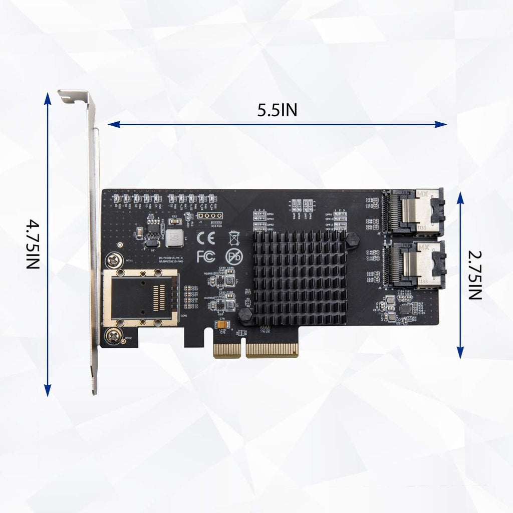 8 Port SATA III PCI-e x4 Expansion Card N222