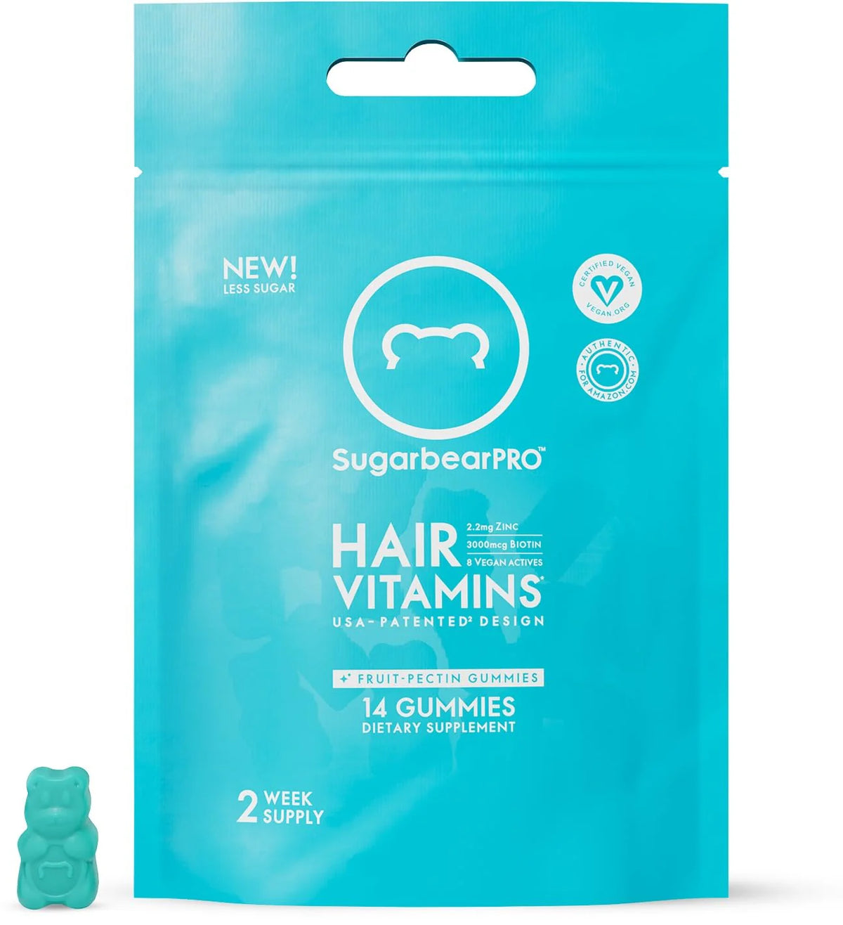 Vegan Biotin Hair Vitamin Gummies with Coconut Oil P51031