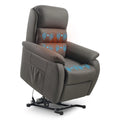 Large Power Lift Recliner with Massage and Heat, Fabric (Darkgrey) B5726