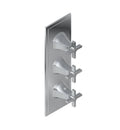 Polished Chrome Three Hole Vertical Trim Plate with Handle W943