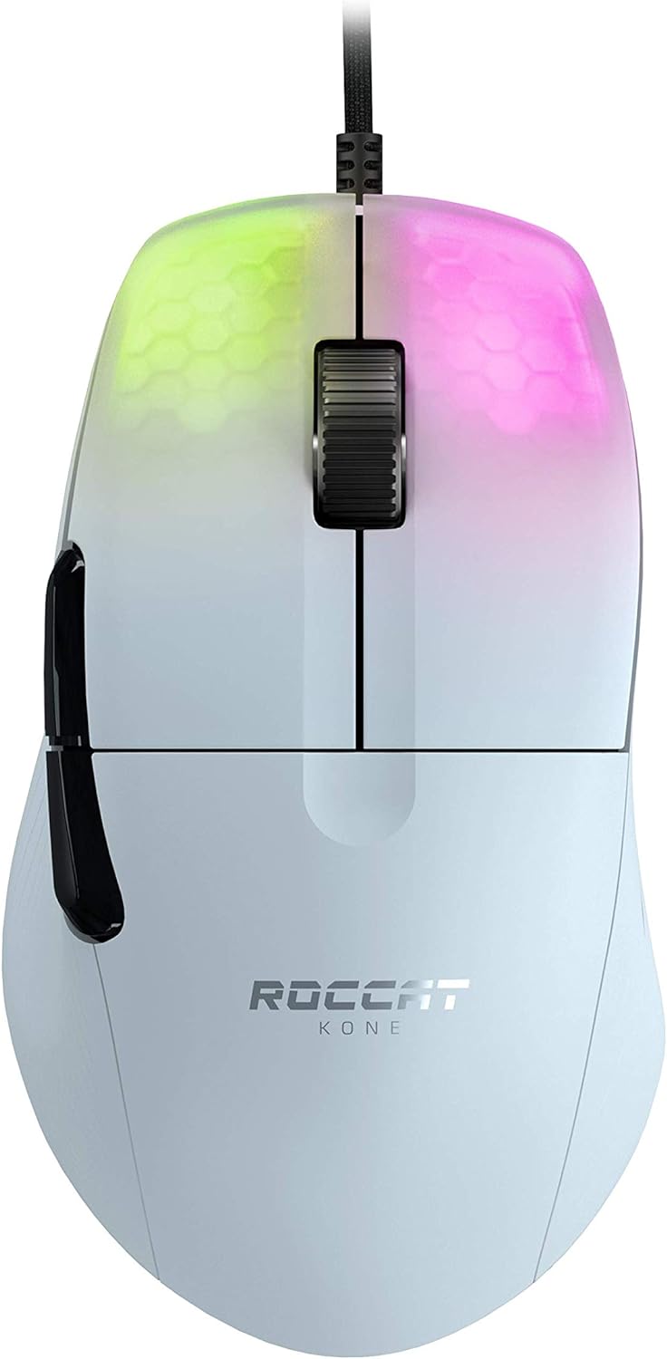 White Wireless Ergonomic Gaming Mouse with 19K DPI Optical Sensor G416