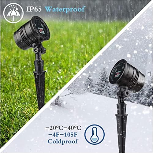 Christmas Projector Lights Outdoor Laser Lights Landscape Spotlight Red and Green Star Shower with Wireless Remote R6393