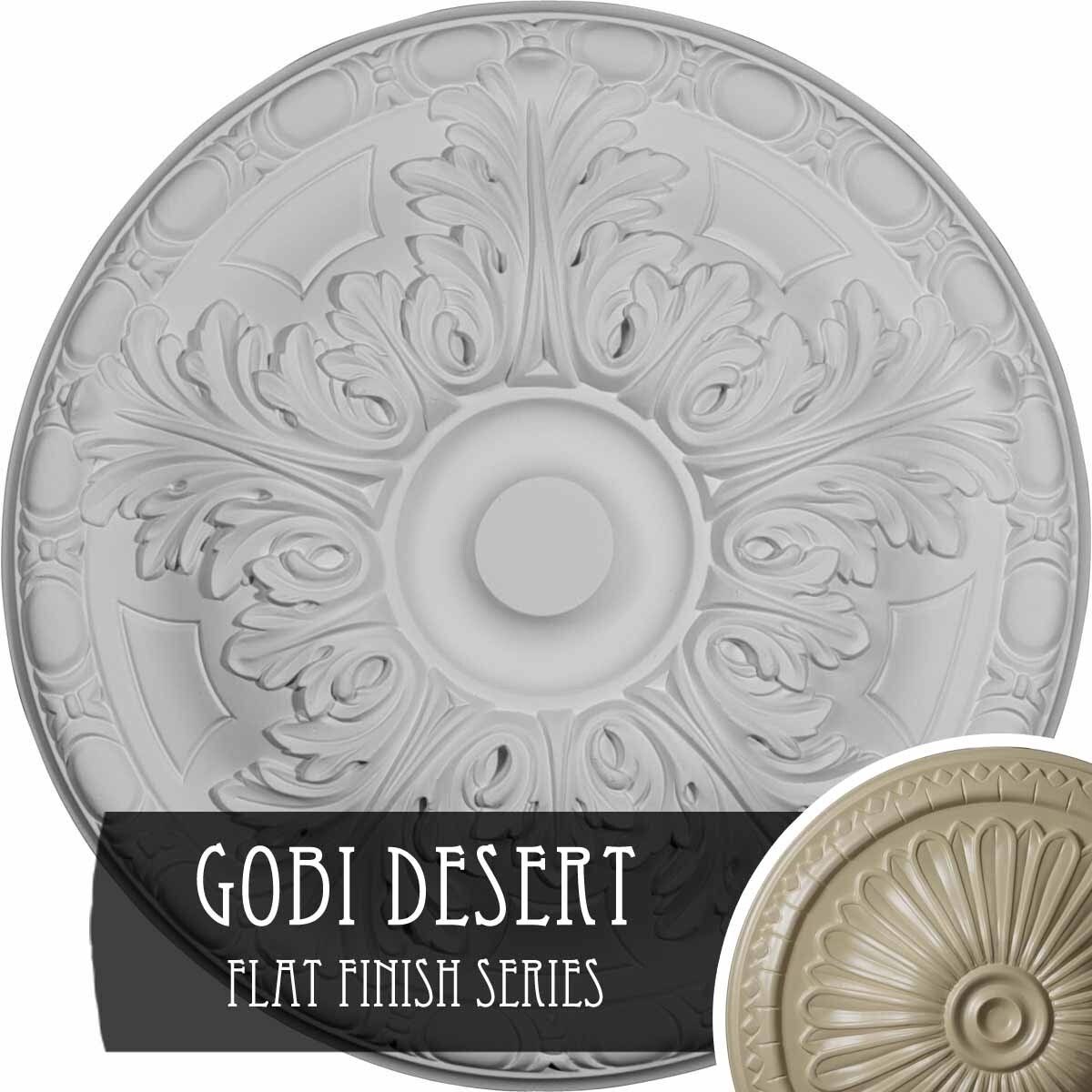 15 3/4 inch x 5/8 inch Hand-Painted Ceiling Medallion B425