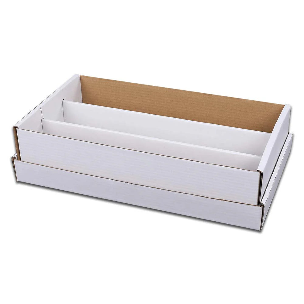 Corrugated Cardboard Card Storage Box 3000 Count White Divider O942009