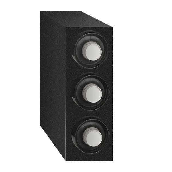 Black 3-Slot Vertical Cup Dispenser Cabinet V8796