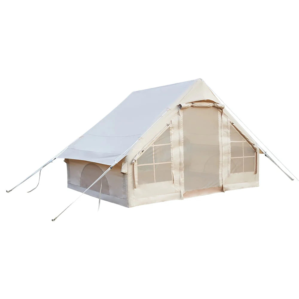 Inflatable Tent Air Tent Large Glamping Tent with Pump Waterproof Oxford Air Tent 4 Seasons Windproof Tents for Family Camping for 4-6 Persons S282906