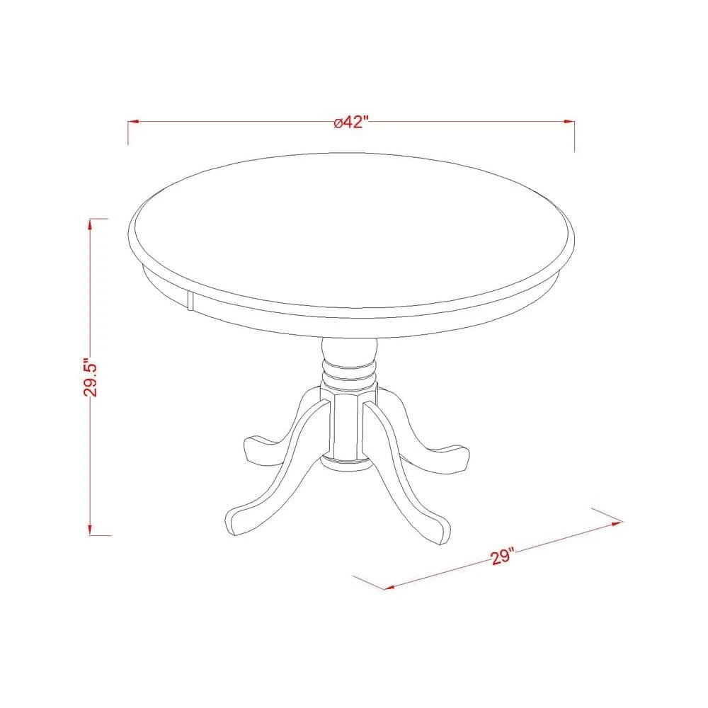 Mahogany Wood Dining Table with Pedestal Legs W653