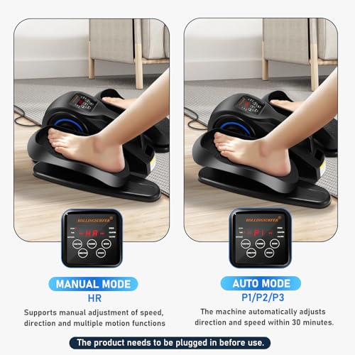 Adjustable Seated Under Desk Elliptical Machine with Remote C953092