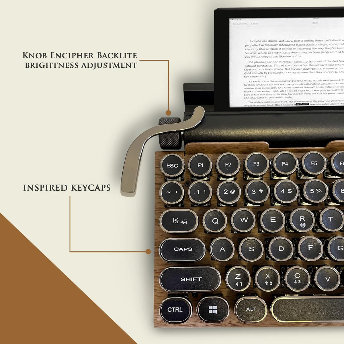 Wireless Mechanical Typewriter Keyboard G621