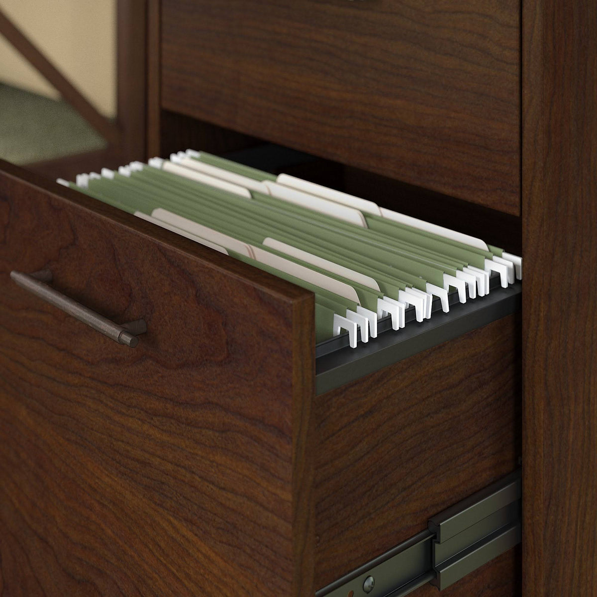 60-Inch L-Shaped Desk with Mobile File Cabinet F17394