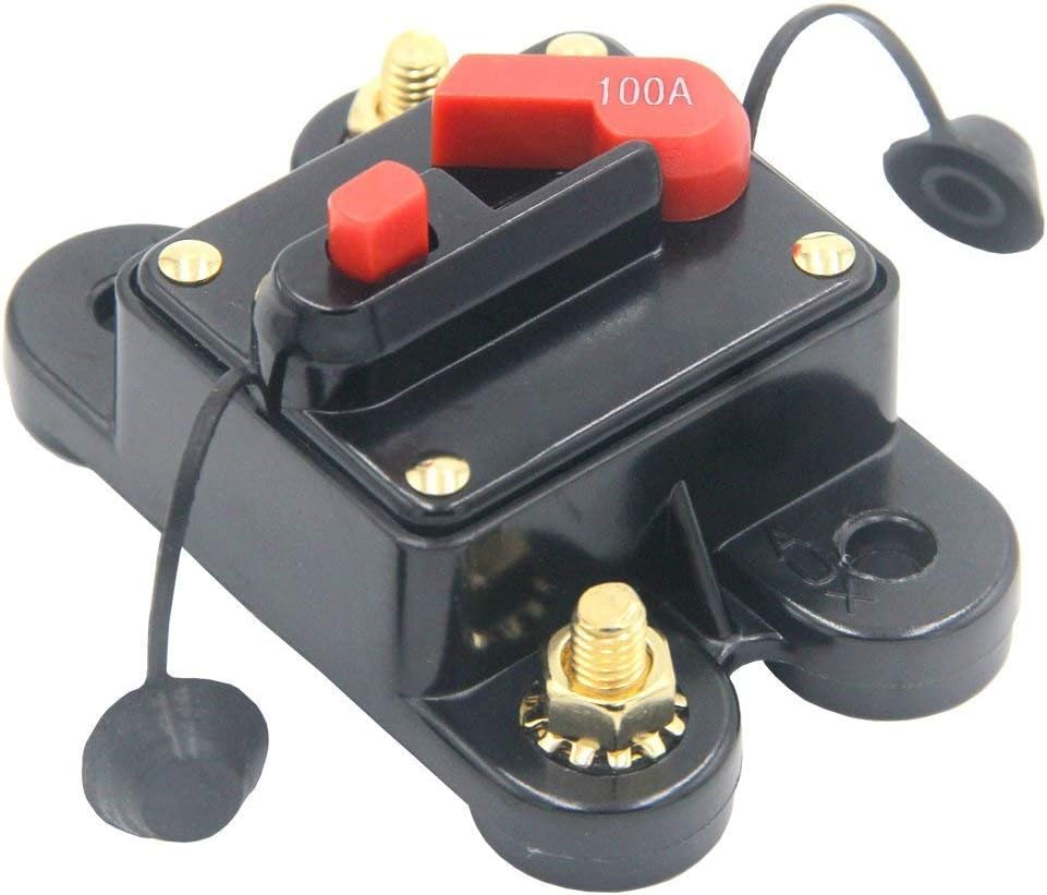 60Amp Circuit Breaker with Manual Reset 12V-48V DC Waterproof Pack of 2 B107086