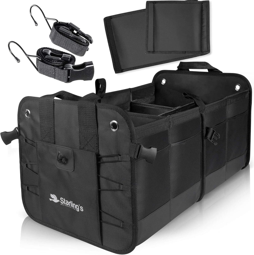 Car Trunk Organizer, 3 Compartments, Black F1927
