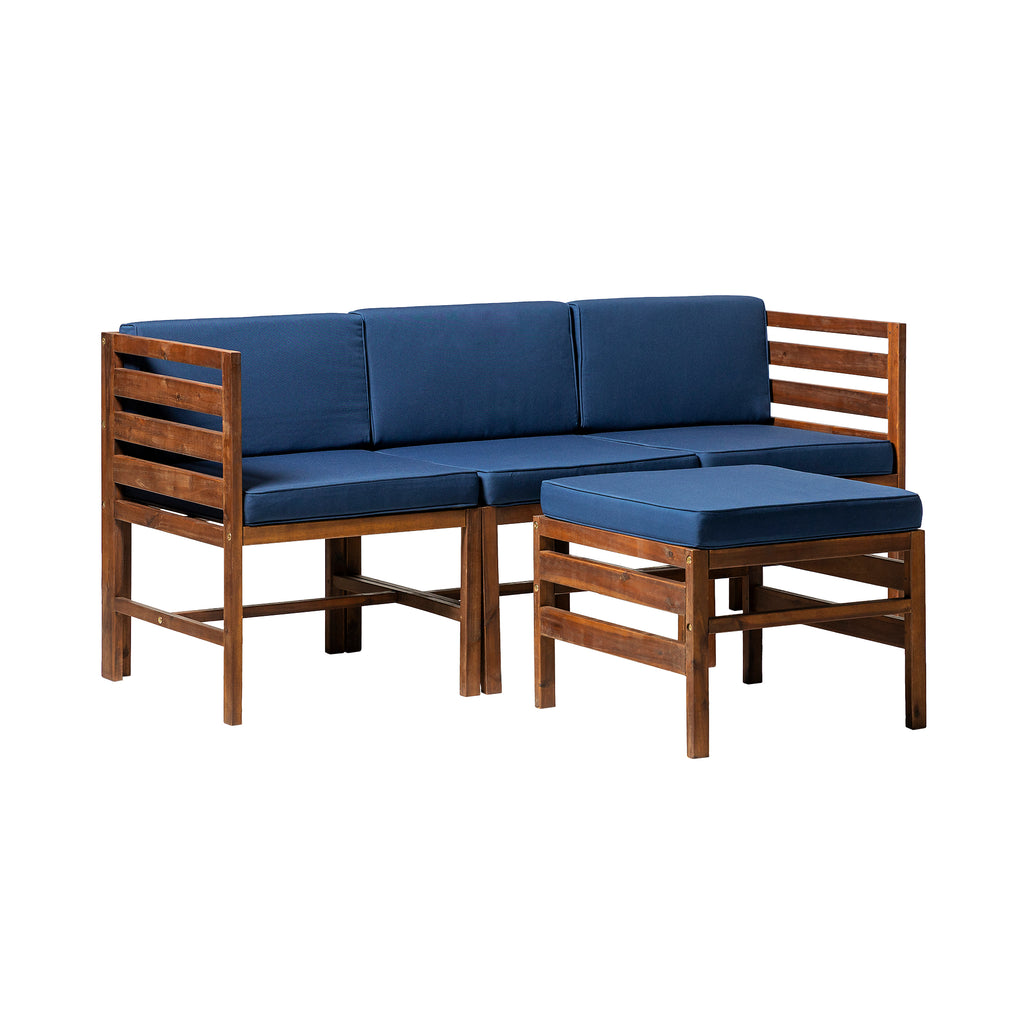 Navy 4 Piece Modular Patio Sectional V679