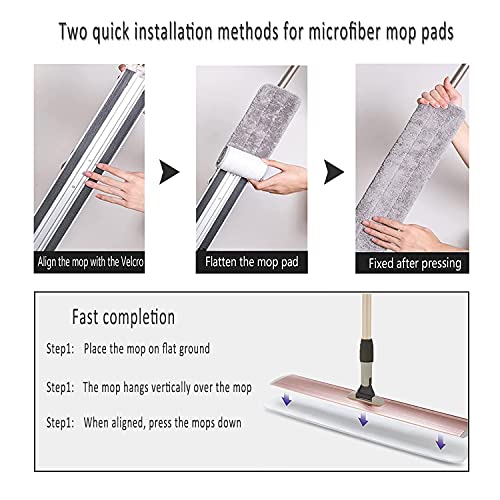 18 in Microfiber Flat Mop with 4 Pads U4653
