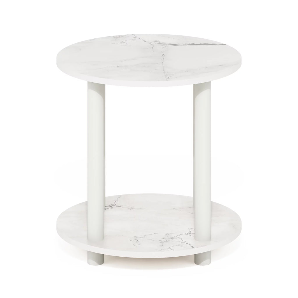 2-Tier Round Wooden End Table A437
