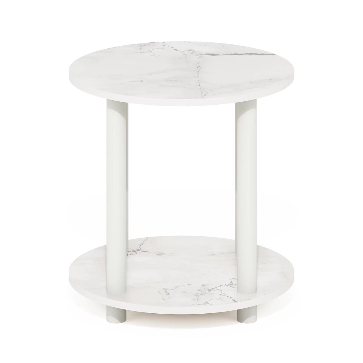 2-Tier Round Wooden End Table A437