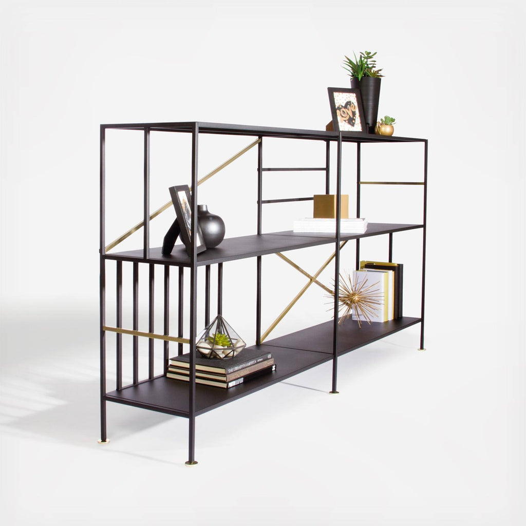 Black 2 Shelf Bookcase L79366
