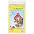 2 Pack Shrink Wrap Basket Bag with Ribbon Closures X20333