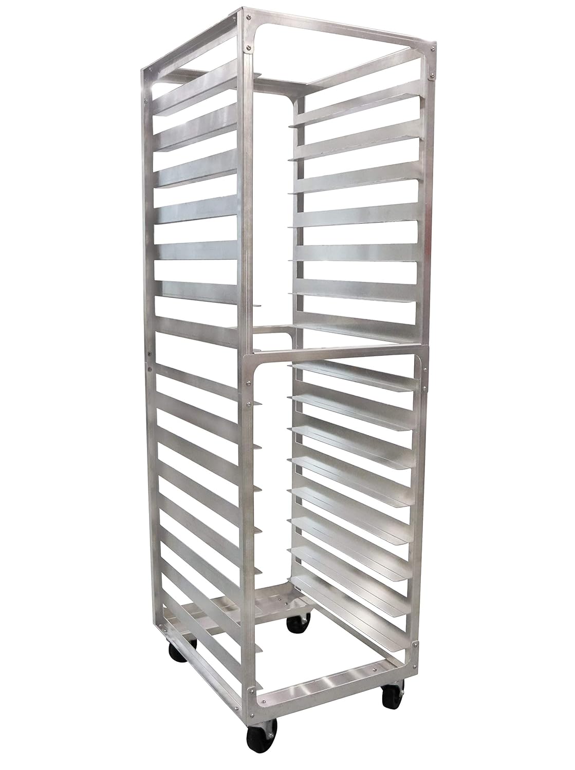 15 Tier Aluminium Bun Rack with Heavy Duty Plate Casters A3415