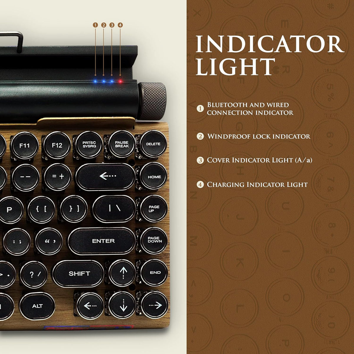 Wireless Mechanical Typewriter Keyboard G621