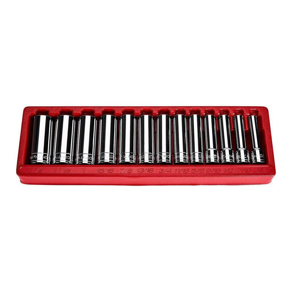 1/2 in. Drive SAE Deep Socket Set, 13-Piece X69485