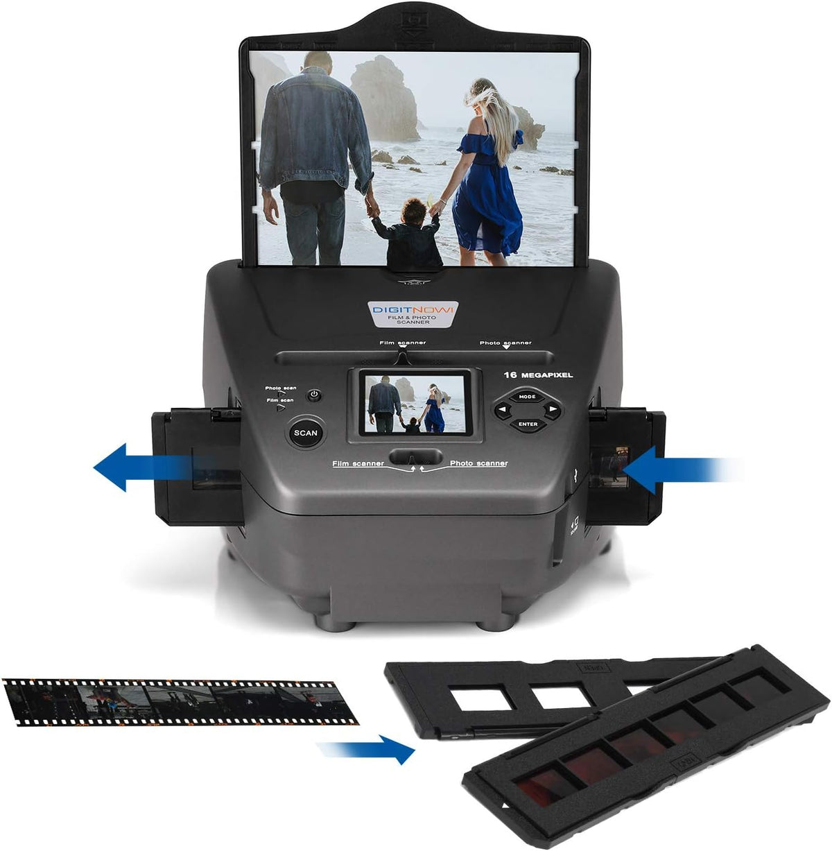 16MP Film Scanner with 2.4 LCD Screen for 35mm Slides and Negatives Q8719