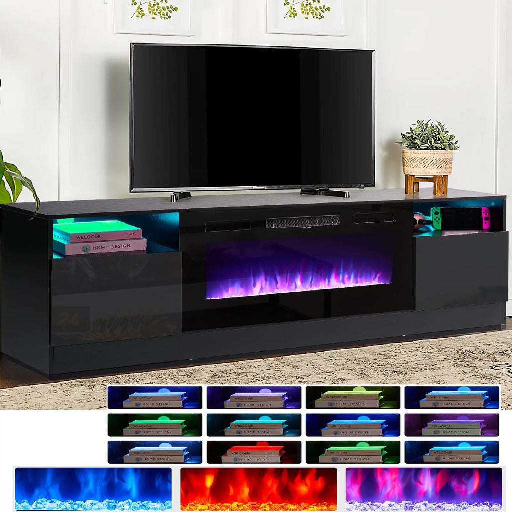Black Fireplace TV Stand with 36'' Electric Fireplace N698650