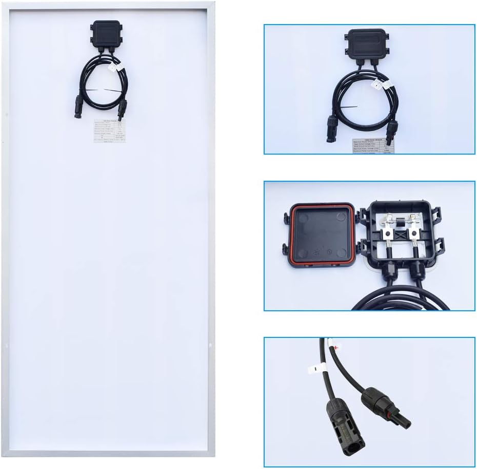 200 Watt 12Volt Moncrystalline Solar Panel Kit with 20A Charge Controller and Mounting Brackets C193