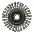Knotted Wire Wheel Stringer Bead Brush, Carbon Steel, 0.020x22 Wire Diameter O3916
