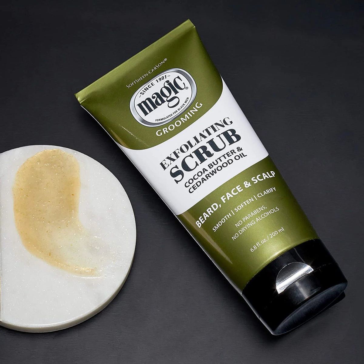 Men's Facial Exfoliating Scrub with Cocoa Butter and Cedarwood Oil, 6.8 fl oz, 3 pack R99465