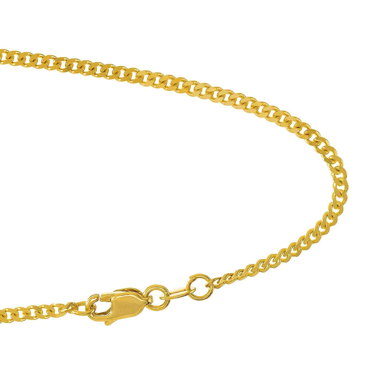 10k Yellow Gold 2 mm Curb Chain Necklace 24 Inches R8846