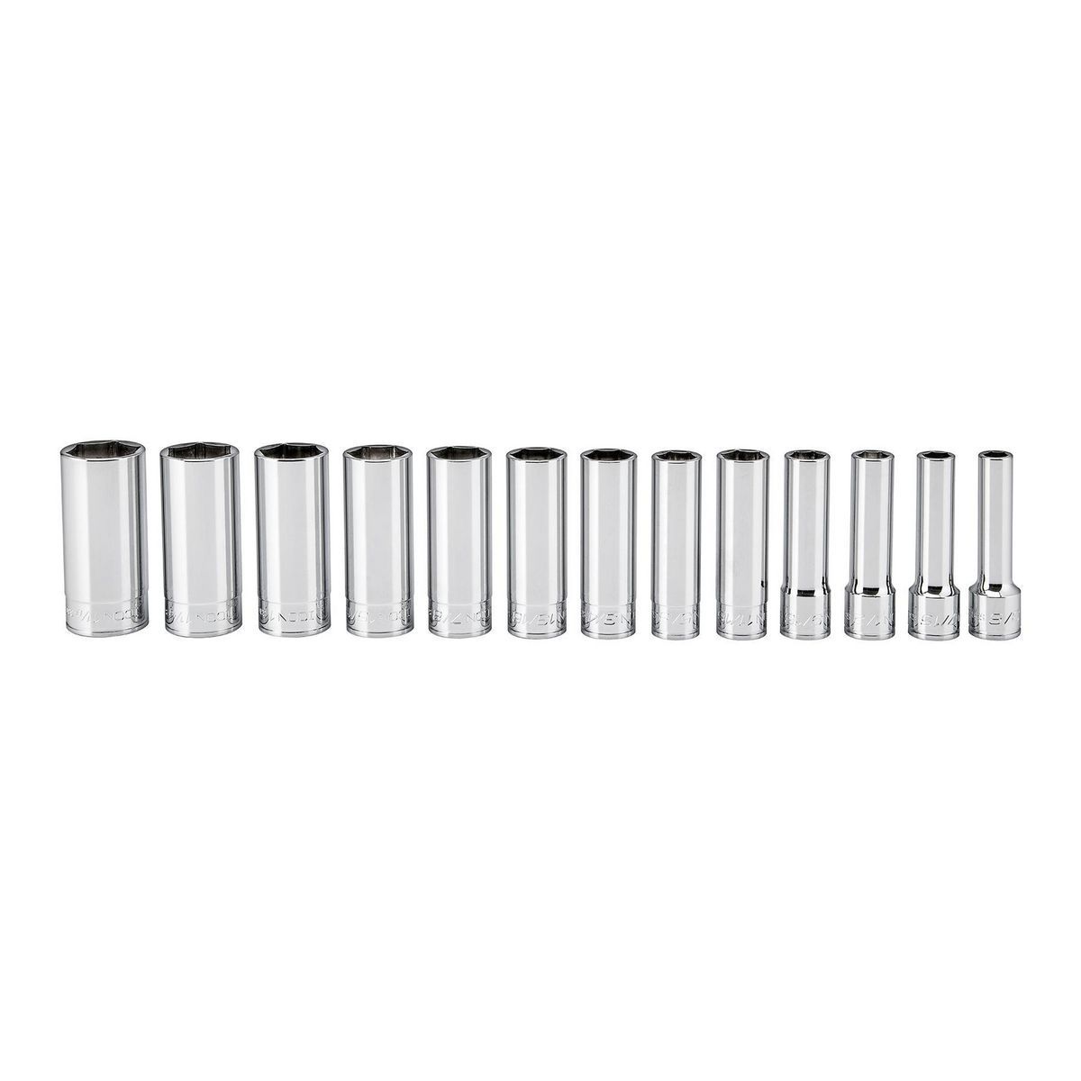 1/2 in. Drive SAE Deep Socket Set, 13-Piece X69485