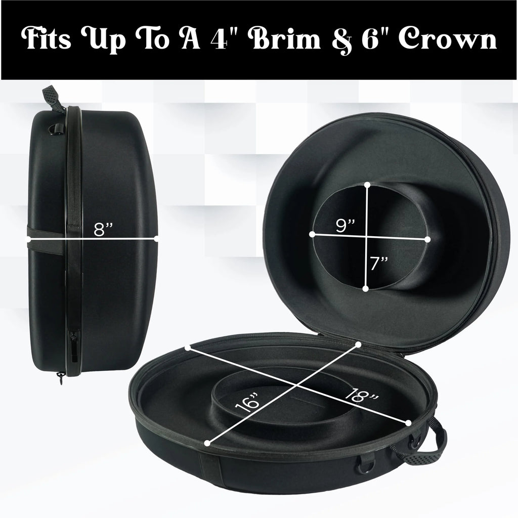 Cowboy Hat Travel Box Large Wide Brim Fedora Case Universal Size Hat Carrier M194