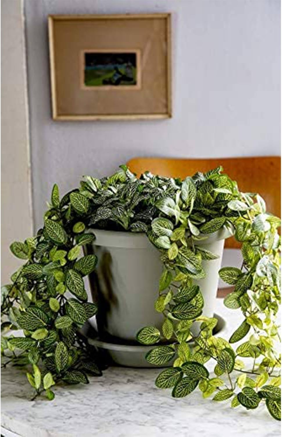 24 Inch Slate Blue Plastic Flower Pot Planter with Drainage Holes (2 Pack) V20162