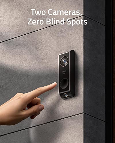 Wired Video Doorbell with Dual Cam, 2K HDR, No Monthly Fee E481263