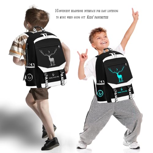 Blue Laptop Backpack with USB Charging Port, Anti-Theft Lock, Pencil Bag A98941