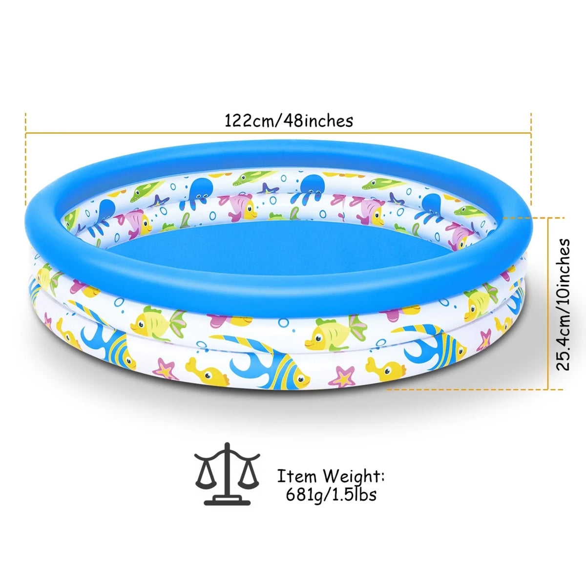 48x10in Inflatable Round Swimming Pool Q194