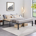 Twin Size Black Metal Platform Bed Frame U60452