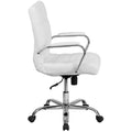 White Leather Swivel Office Chair J687225
