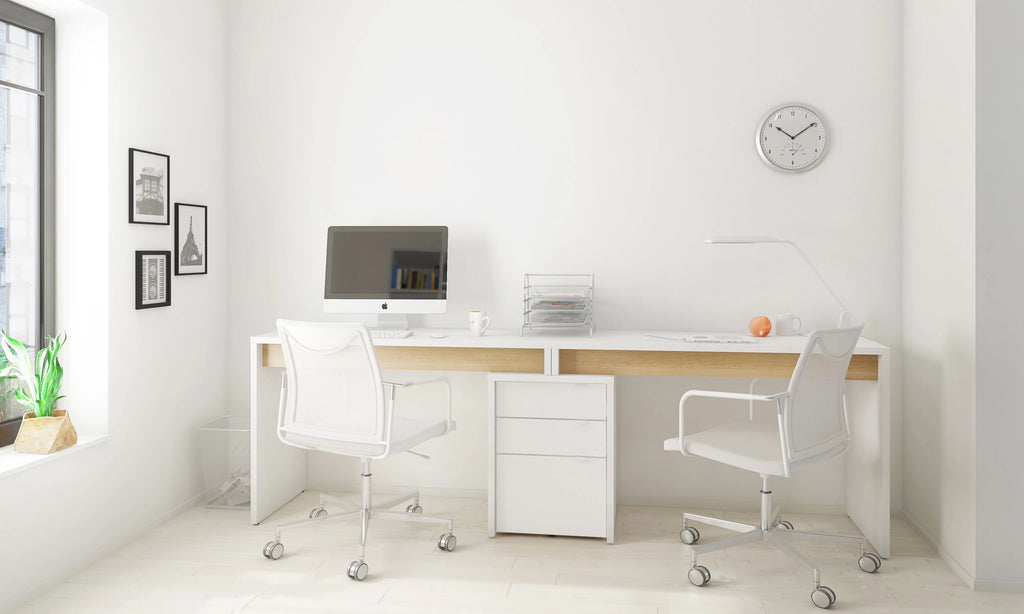 3 Piece Home Office Set Natural Maple & White G54843