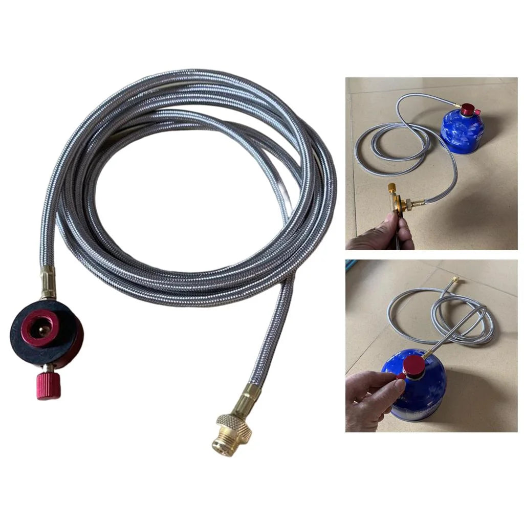 Camping Gas Refill Adapter with Burner Connector Hose C90007