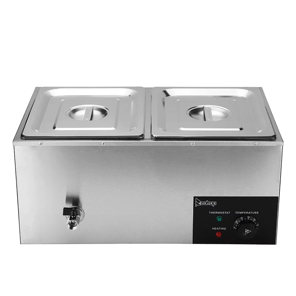 600W 2-Pan Stainless Steel Food Warmer O10229