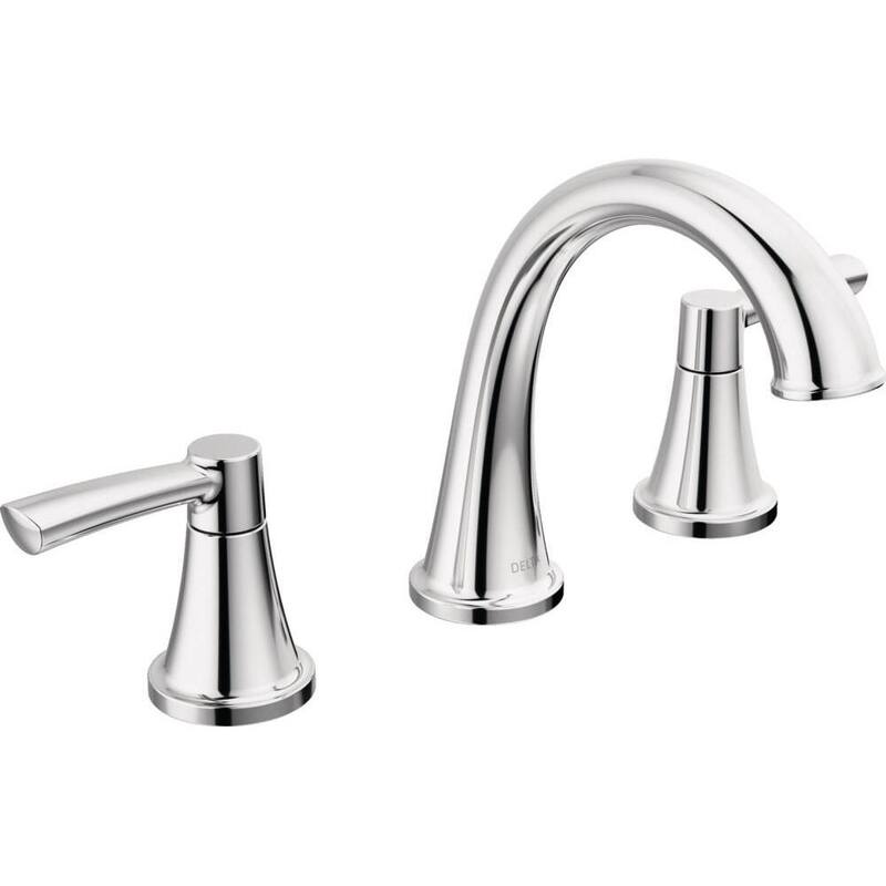 8 in. Widespread Double Handle Bathroom Faucet Polished Chrome W344