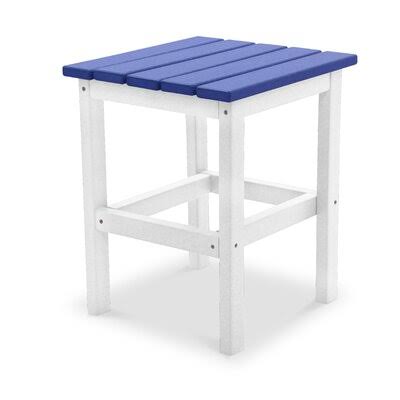 White/Royal Blue Plastic Side Table K525