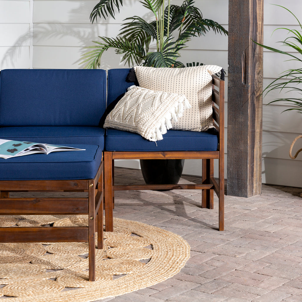 Navy 4 Piece Modular Patio Sectional V679