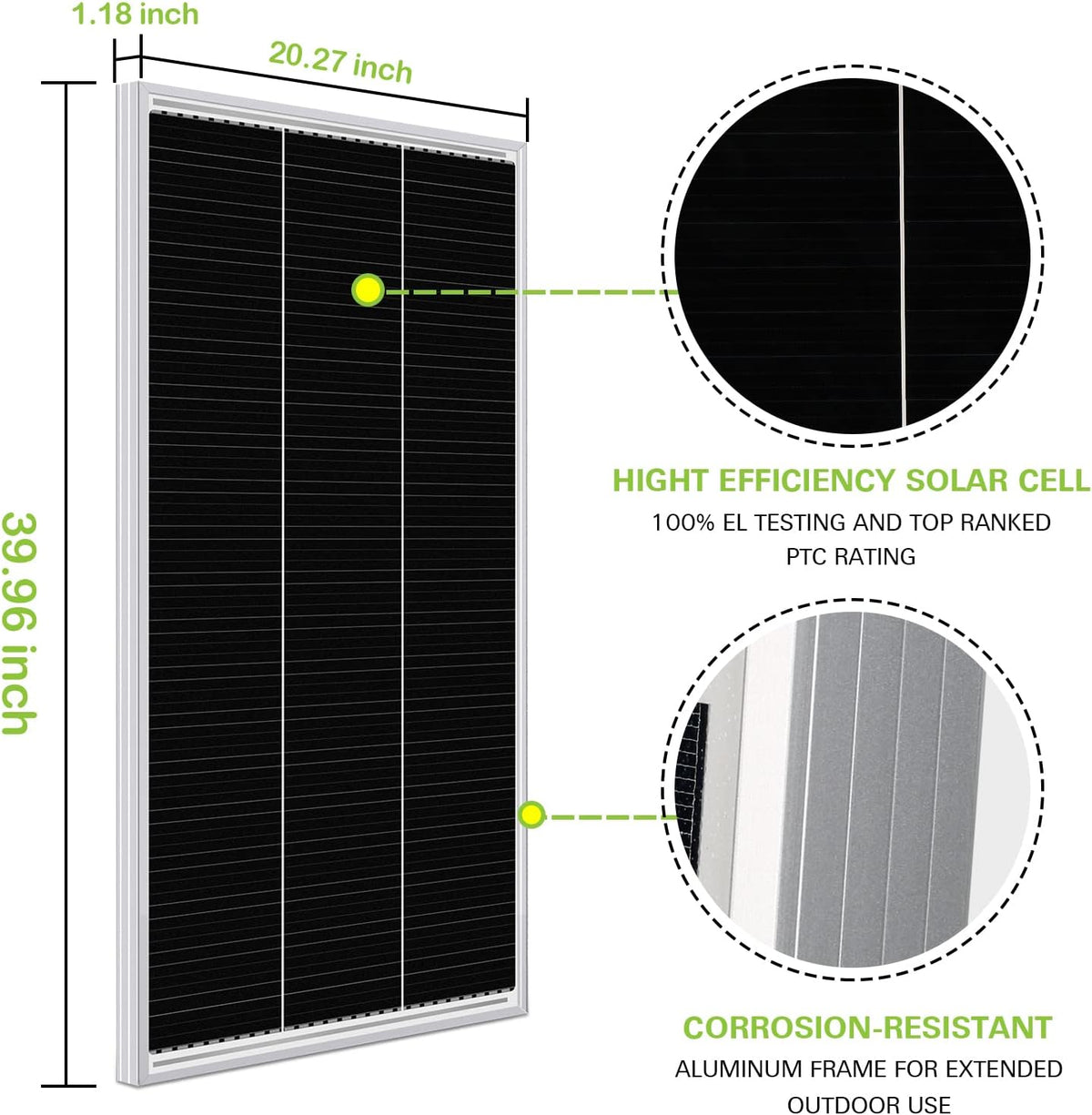 12 Volt 200 Watt Monocrystalline Solar Panel, 2 PCS 12V 100W T8463