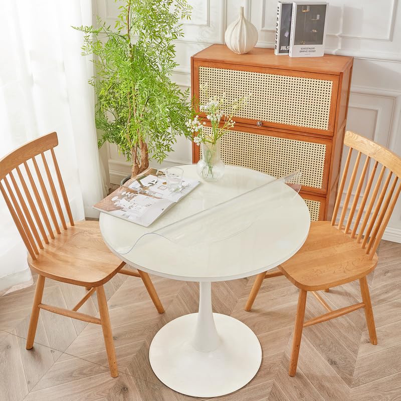 Clear Round PVC Table Protector 26 Inch 1.5mm Thick U9919