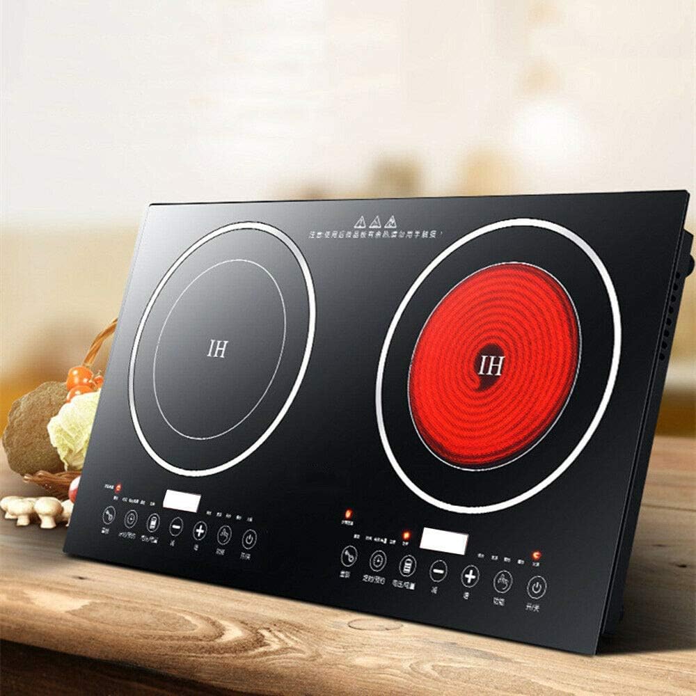 1200W Electric Dual Induction Cooktop Stainless Steel U89180