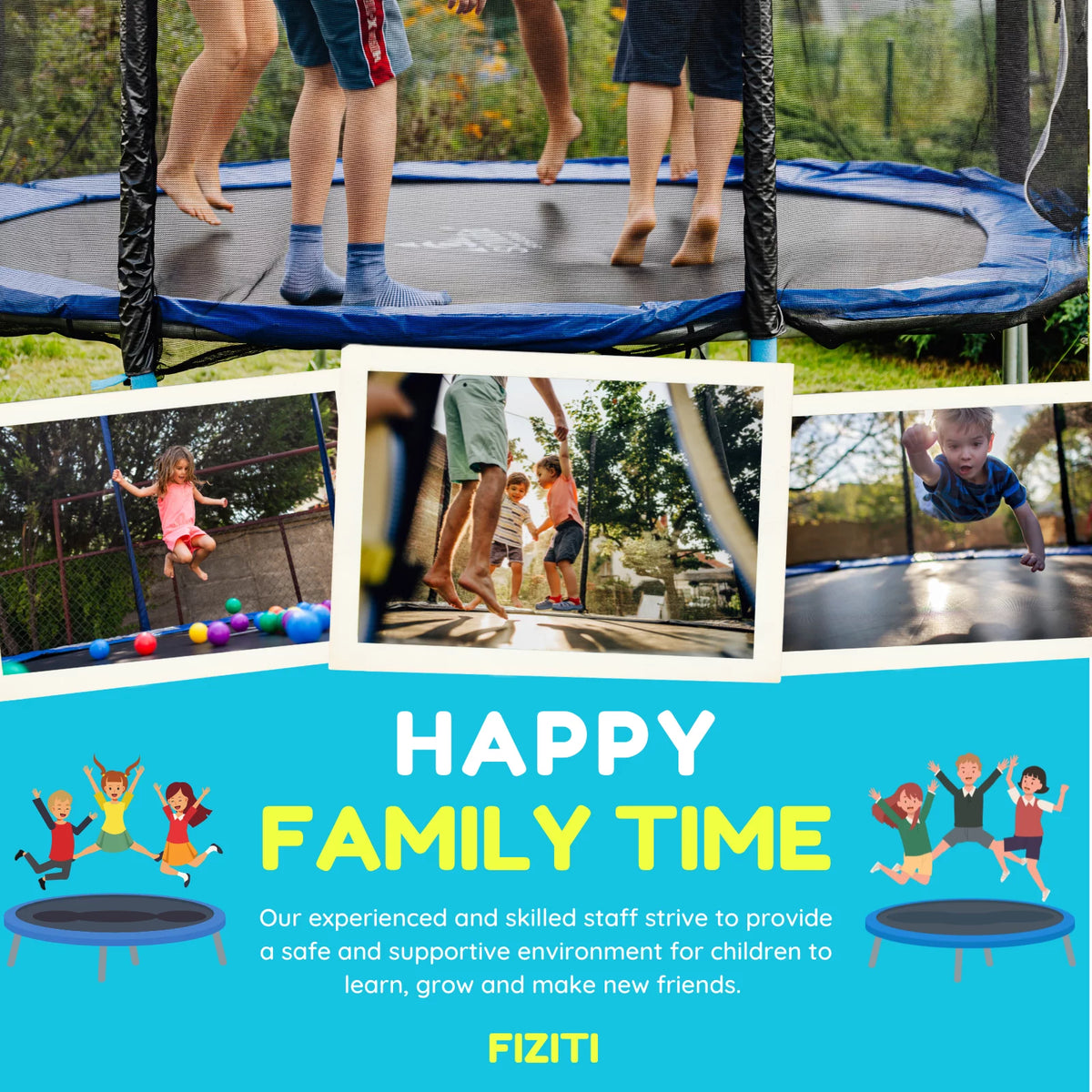 16FT Outdoor Recreational Trampoline with Basketball Hoop R179