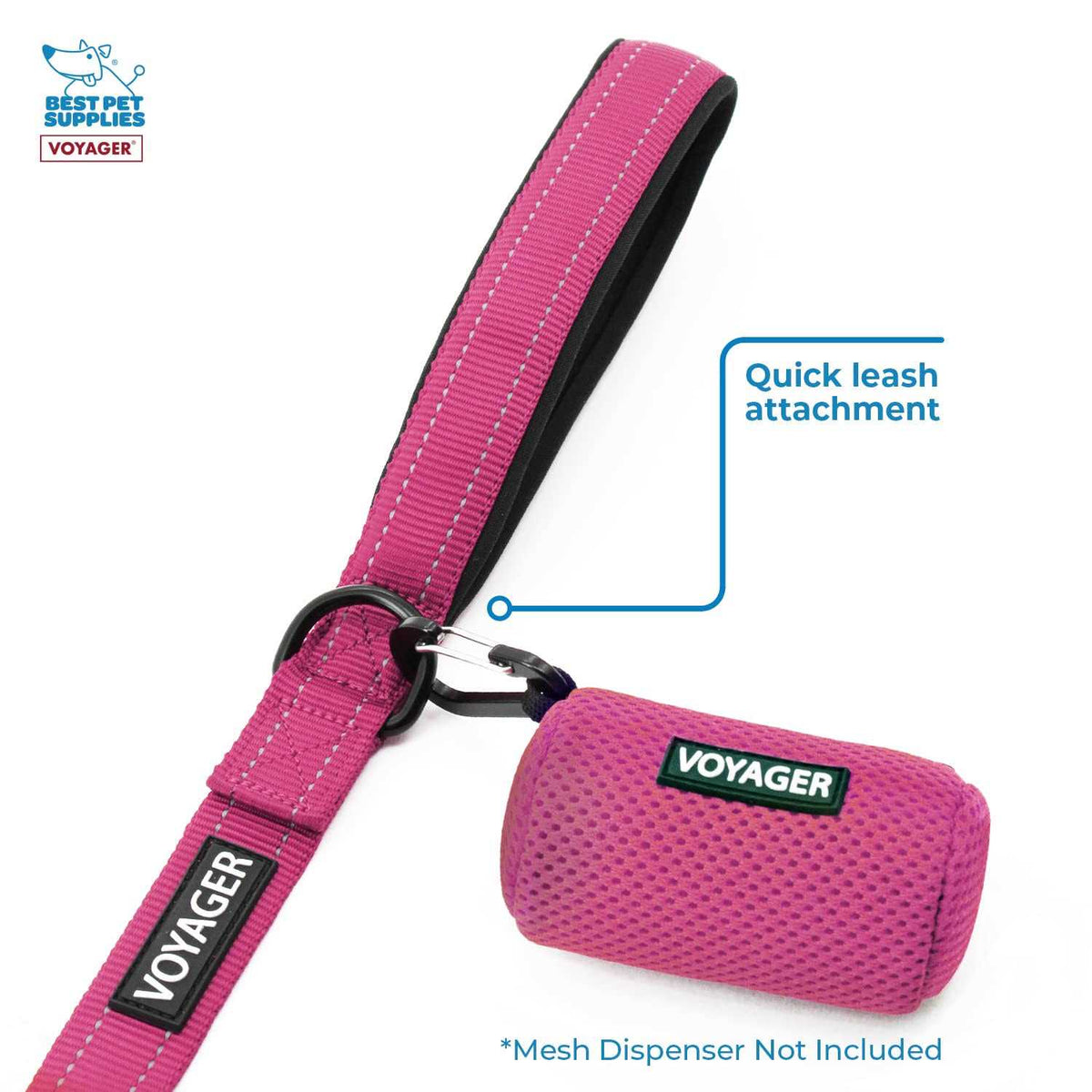 Reflective Dog Leash with Neoprene Handle, 5ft A313